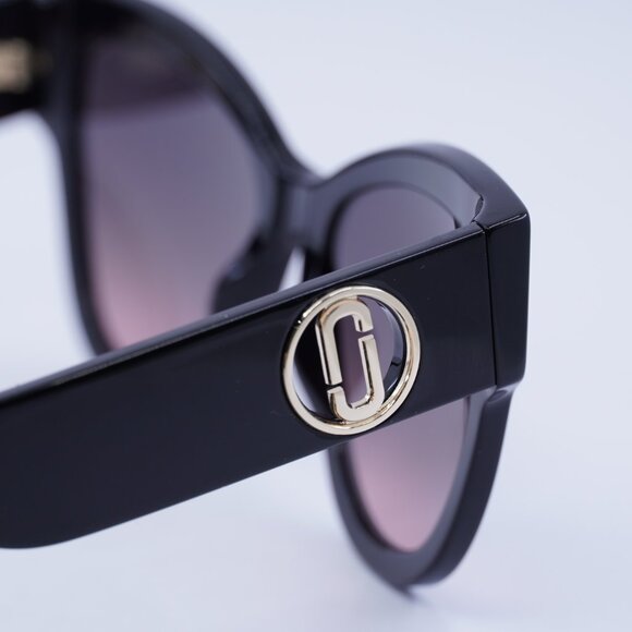 Marc Jacobs MARC 697/S 0807 FF Sunglasses Black Cat Eye Frame, Violet Lenses - Picture 4 of 10